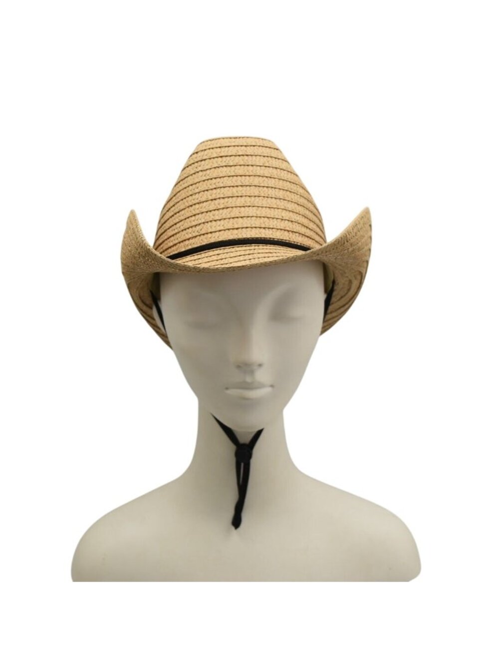 Straw Cowboy Hat With Chin Strap